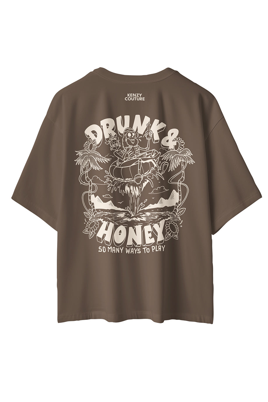 Camiseta Oversize Algodon peruano 250gr / Drunk Honey - Chocolate