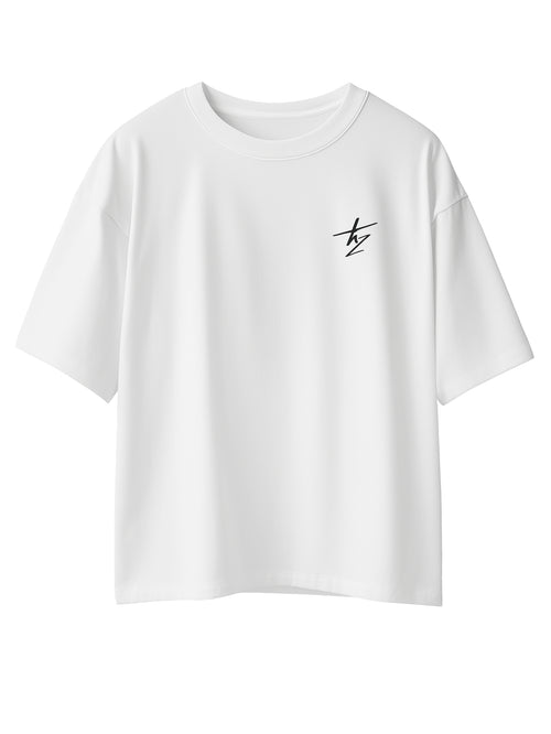 Camiseta Oversize Algodon peruano 250gr / Acid - Blanco