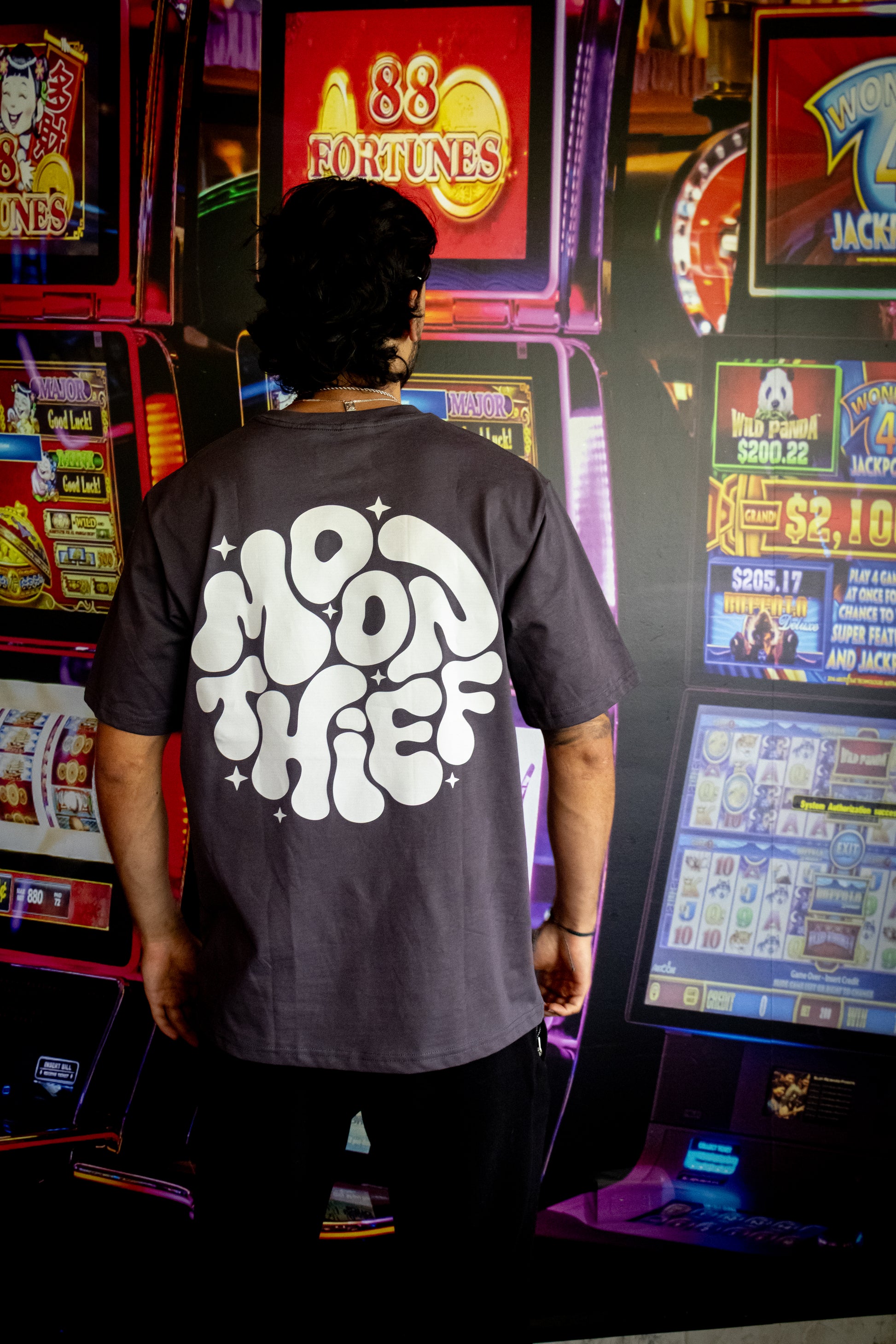 Camiseta Oversize Algodón peruano 250gr / Moon Thief- Gris