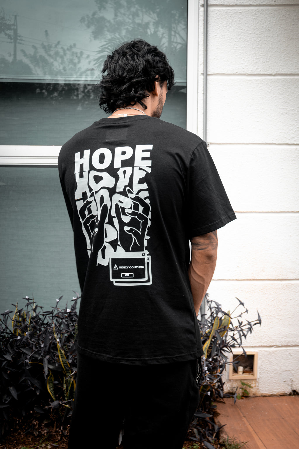 Camiseta Oversize Algodon peruano 250gr / Hope - Negro