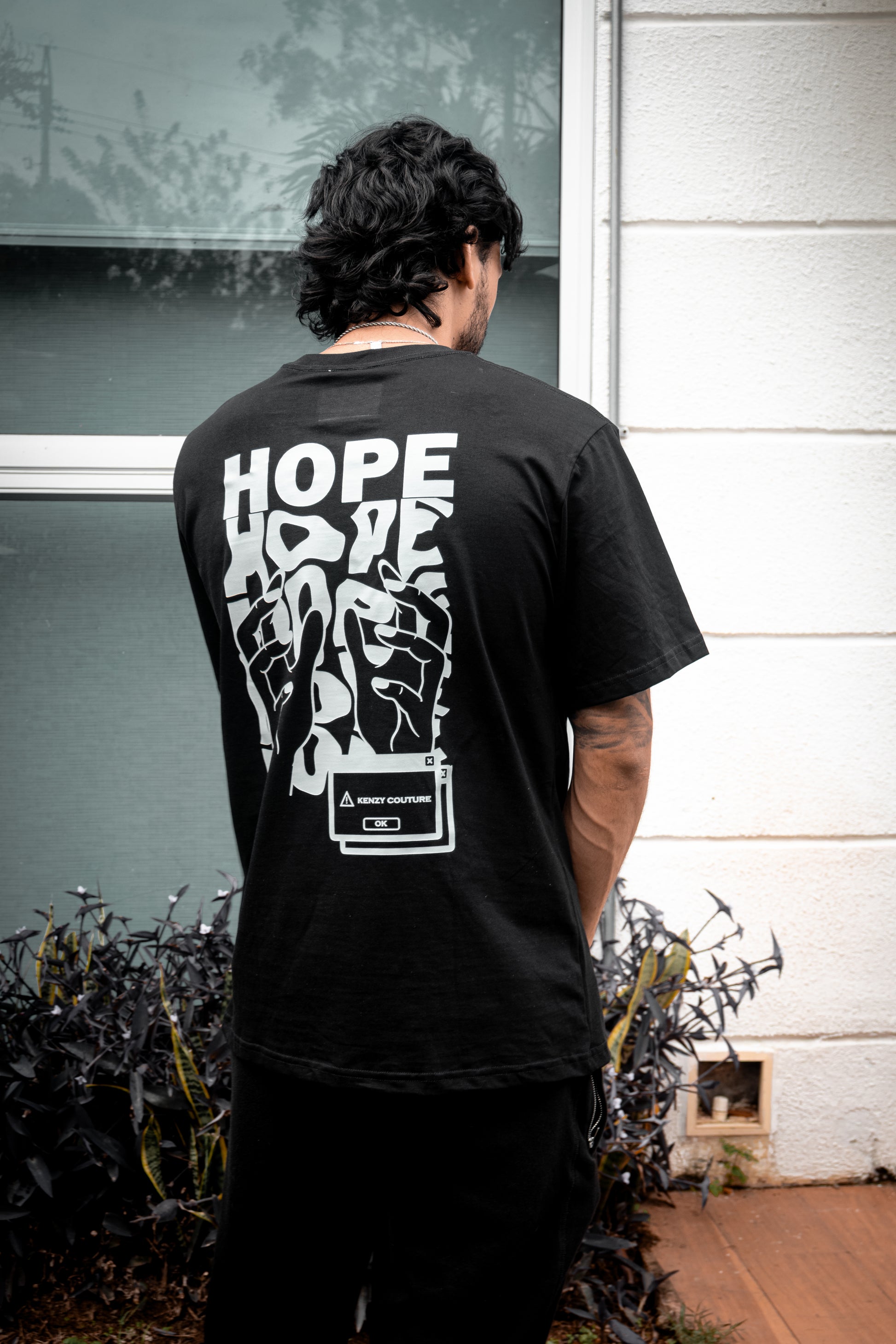 Camiseta Oversize Algodon peruano 250gr / Hope - Negro