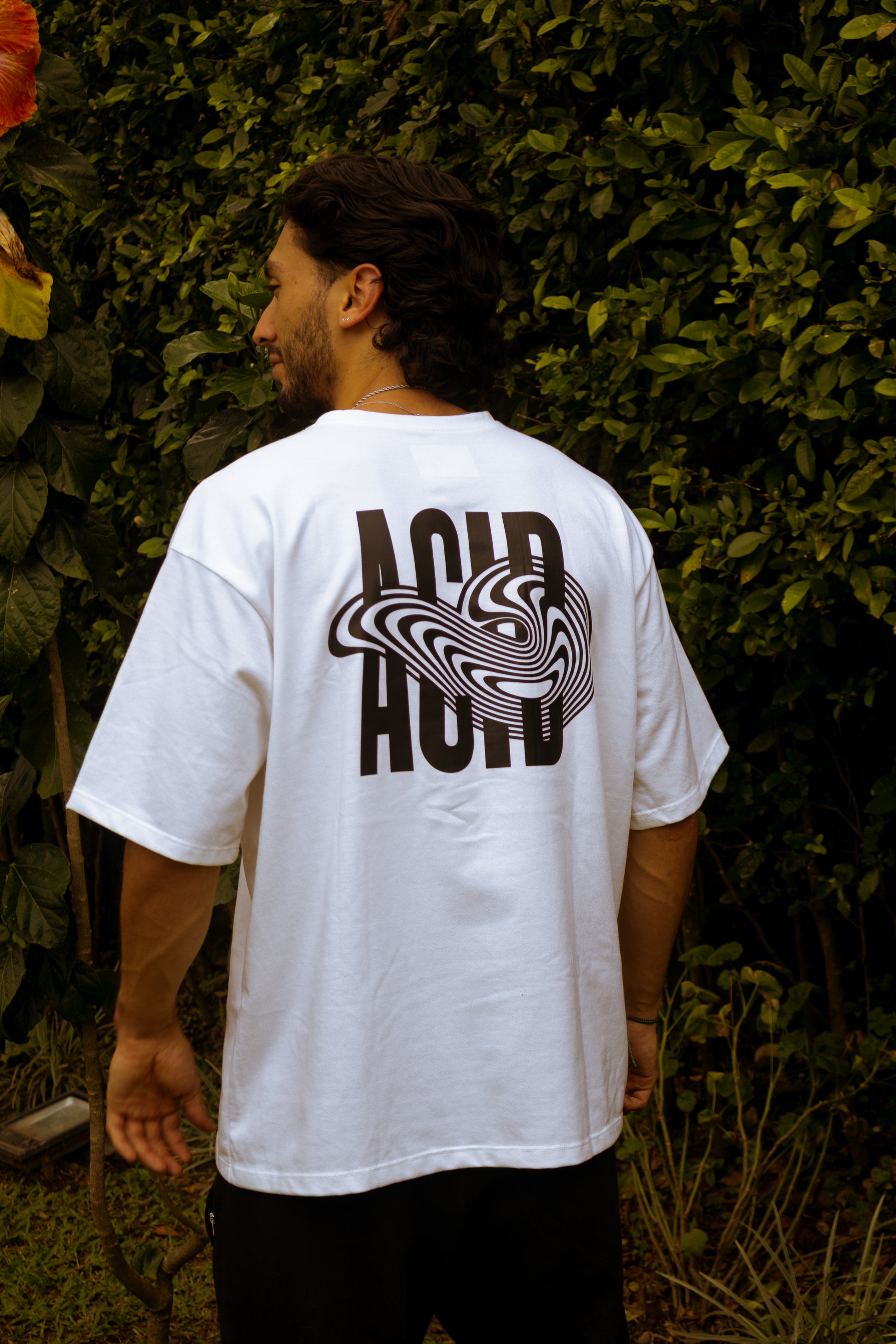 Camiseta Oversize Algodon peruano 250gr / Acid - Blanco