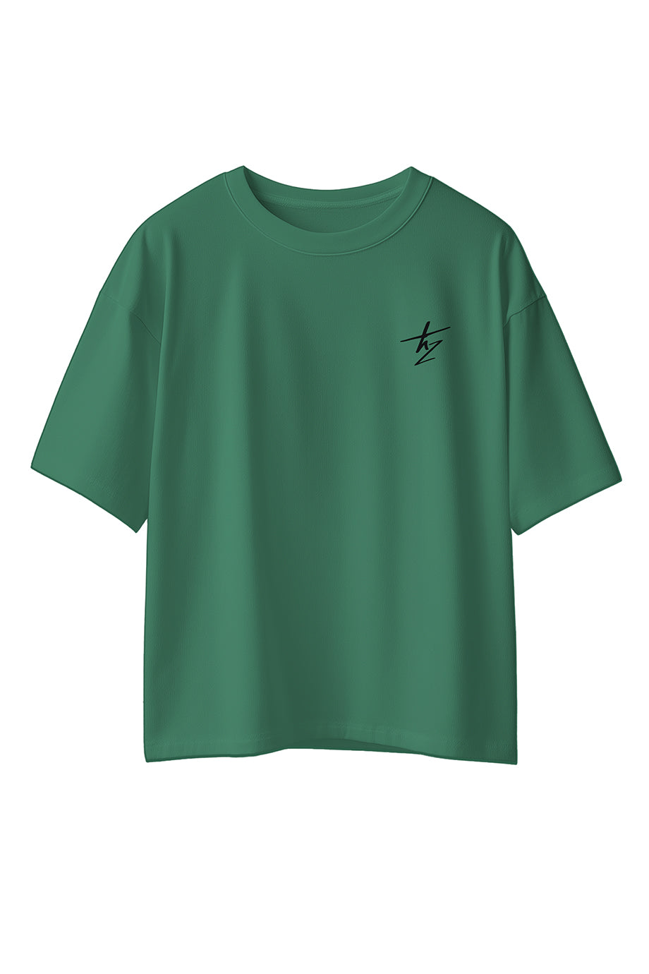 Camiseta Oversize Algodon peruano 250gr / Make money - Verde oscuro