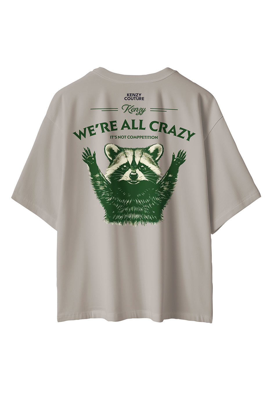 Camiseta Oversize Algodon peruano 250gr / We're all crzy  Arena