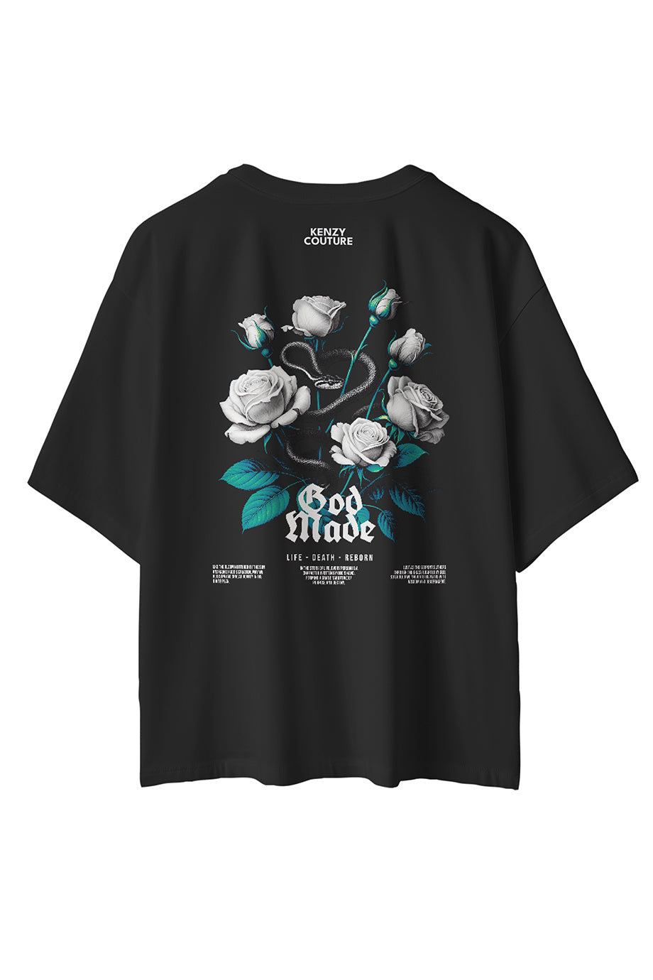Camiseta Oversize Algodon peruano 250gr / God mode Negra