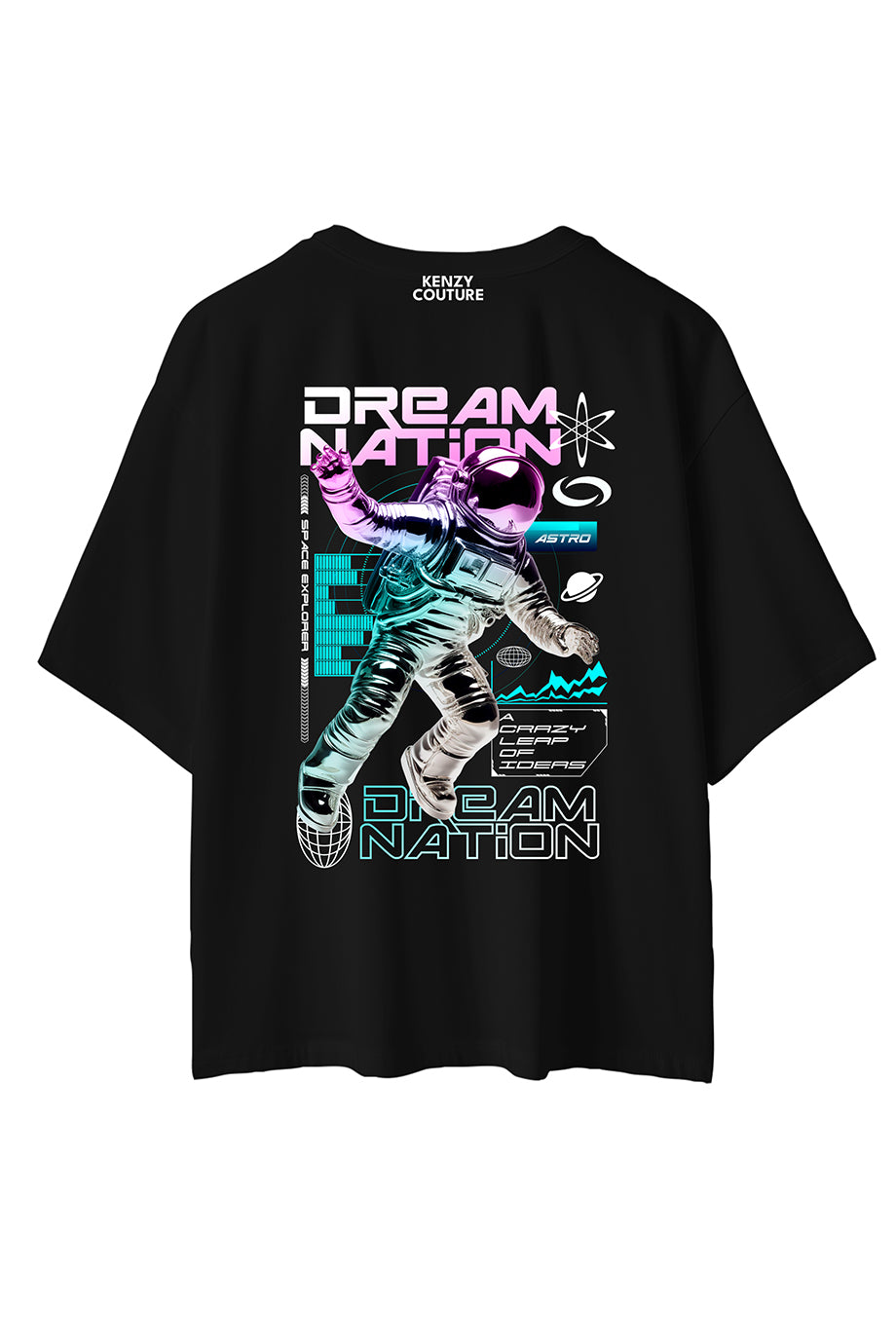 Camiseta Oversize Algodón peruano 250gr / Dream Nation- Negra