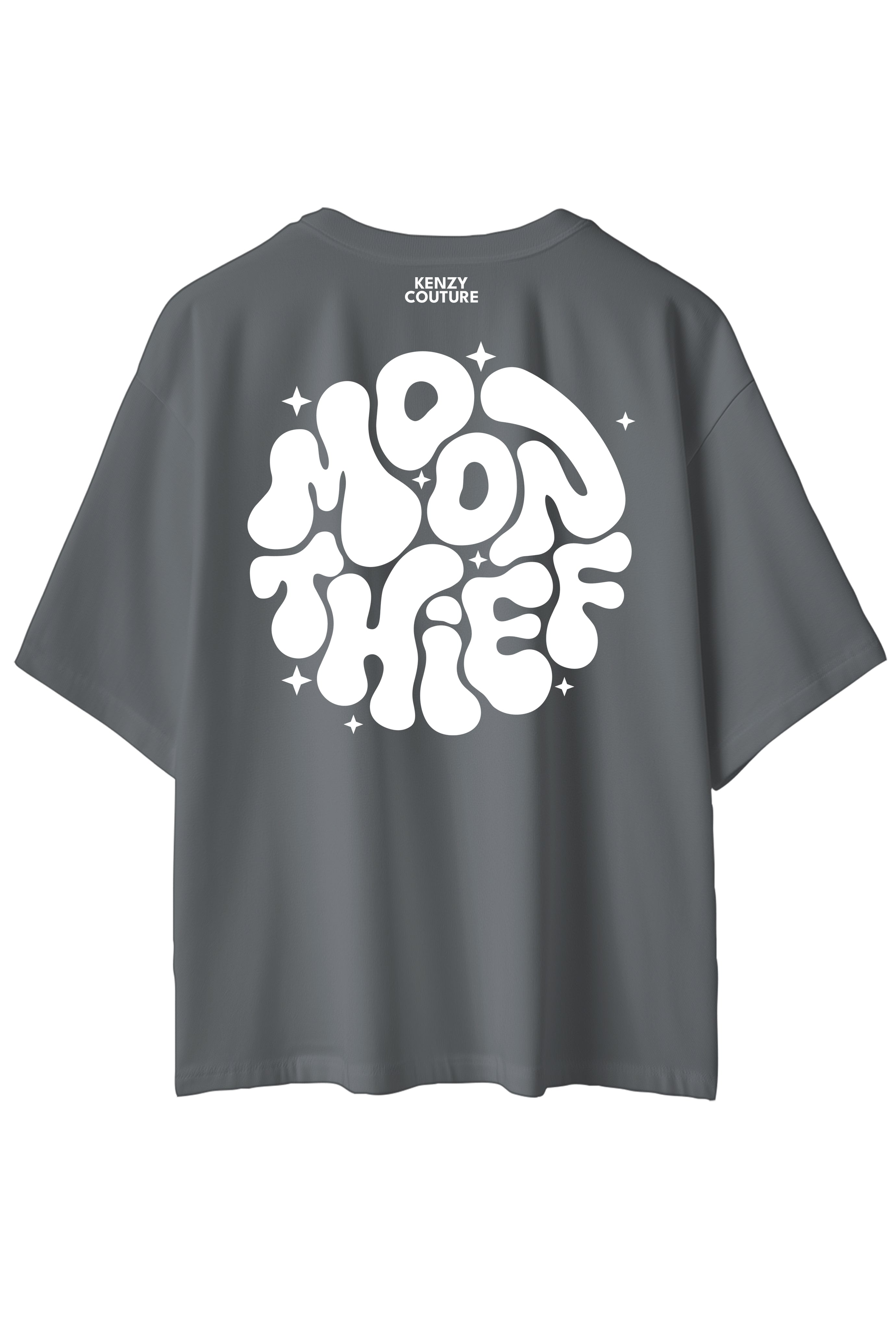 Camiseta Oversize Gris estampado - Moon Thief