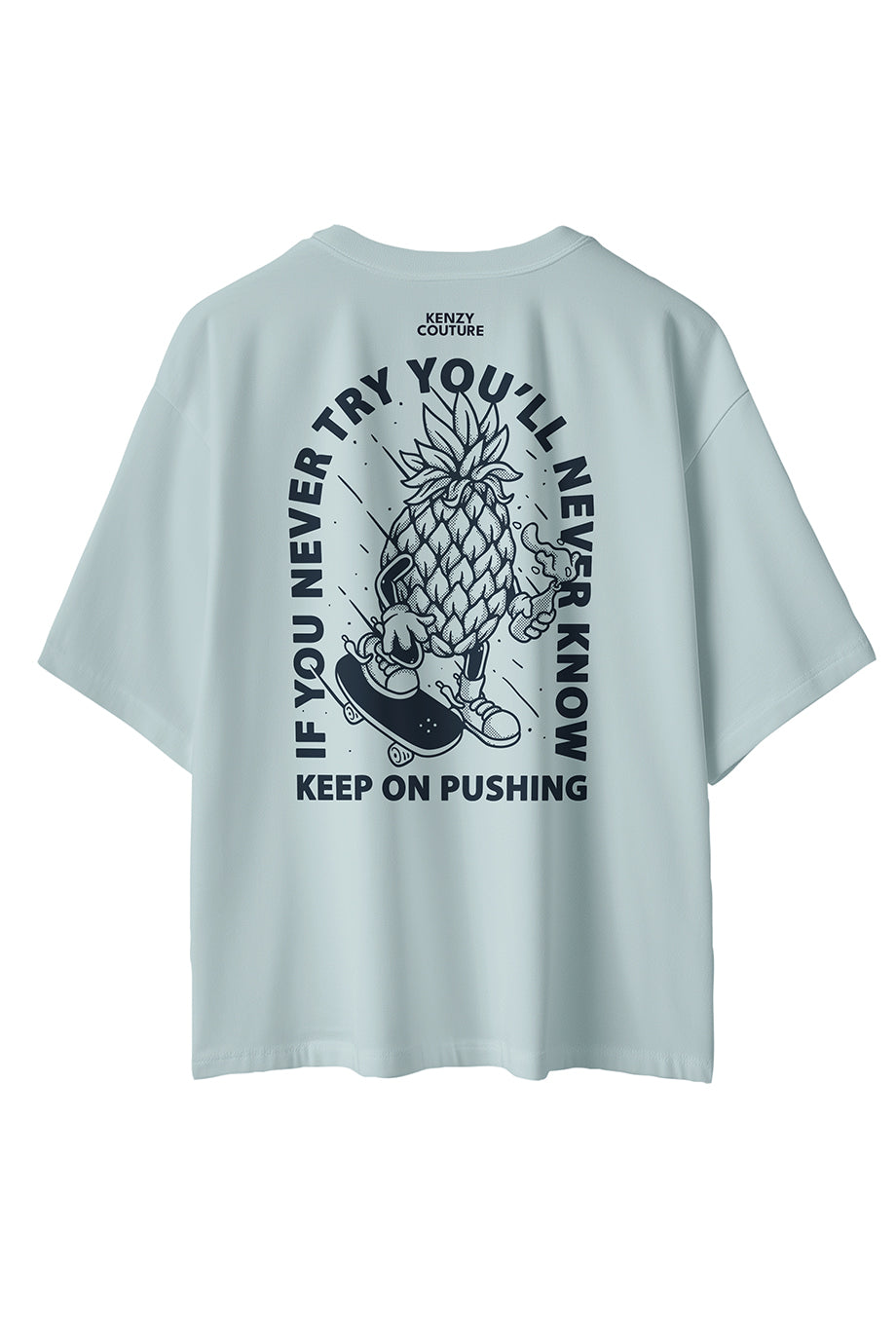 Camiseta Oversize Algodon peruano 250gr / Never know Verde manzana