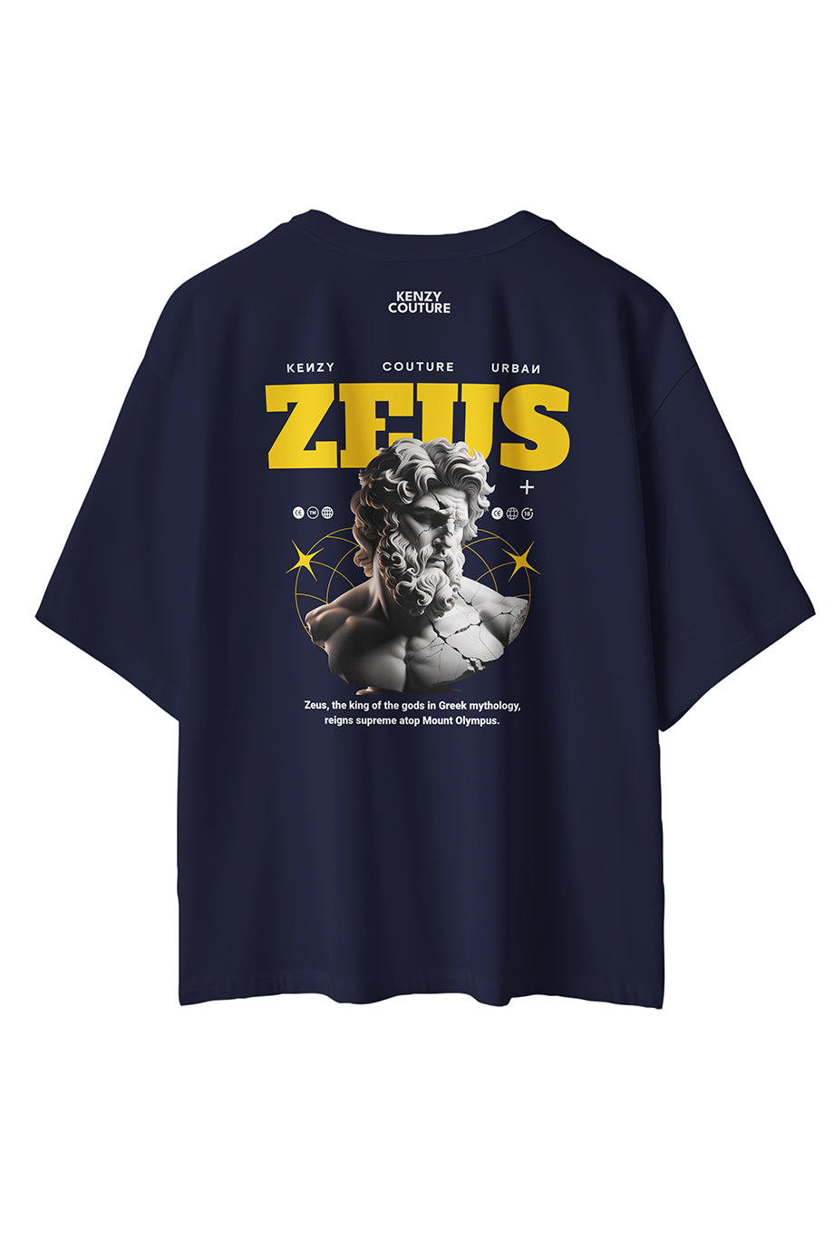 Camiseta Oversize Algodon peruano 250gr / Zeus Azul petroleo